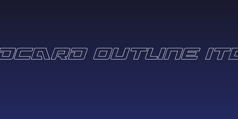 Wildcard Outline Italic Social Header