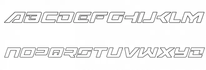 Wildcard Outline Italic Caratteri MINUSCOLO