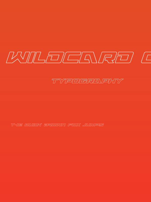 Wildcard Outline Italic Poster
