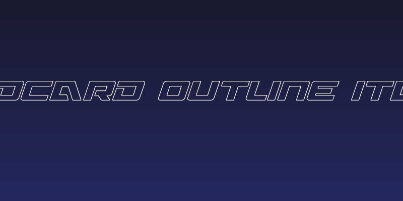 Wildcard Outline Italic Social Header