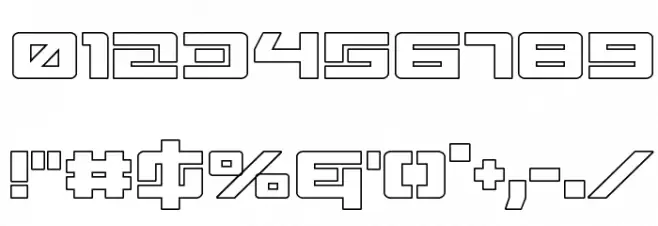 Wildcard Outline Font OTHER CHARS