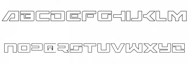 Wildcard Outline Caratteri MINUSCOLO