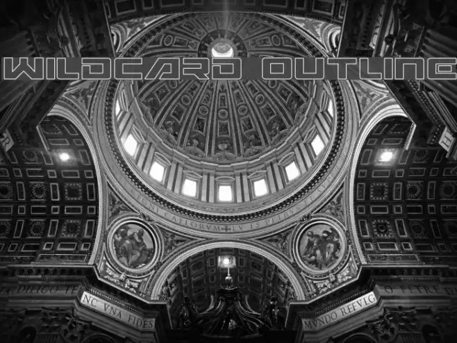 Wildcard Outline Font examples