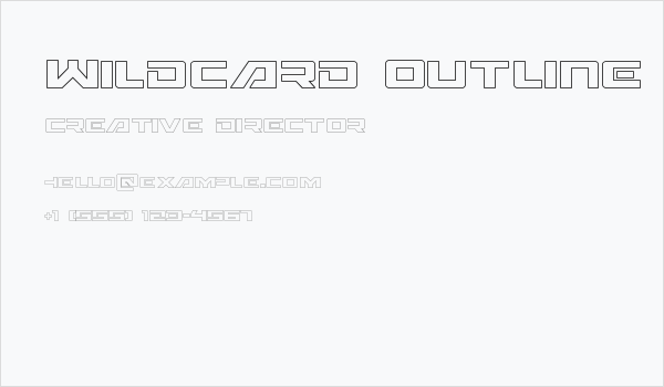 Wildcard Outline Business Card