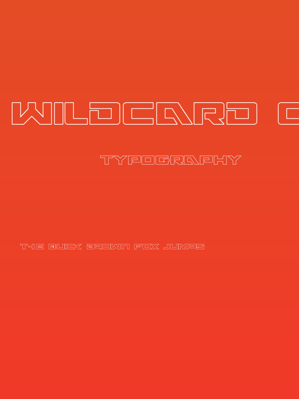 Wildcard Outline Poster