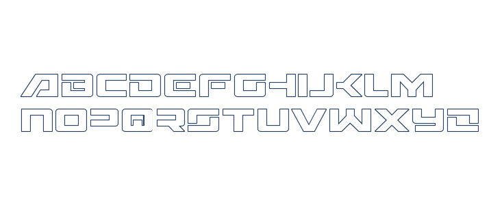 Wildcard Outline Lowercase