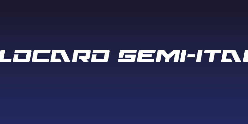 Wildcard Semi-Italic Social Header
