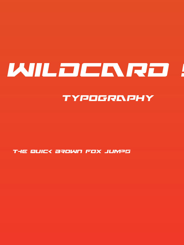 Wildcard Semi-Italic Poster