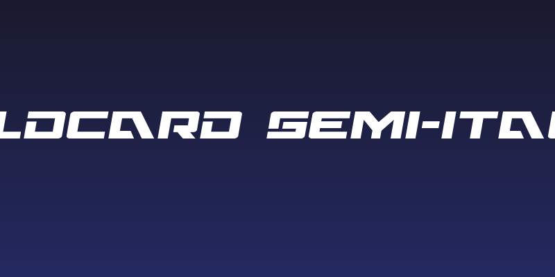 Wildcard Semi-Italic Social Header
