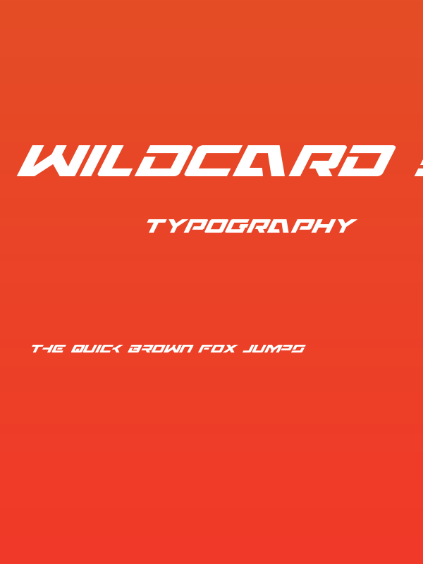 Wildcard Super-Italic Poster
