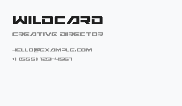 Wildcard Business Card