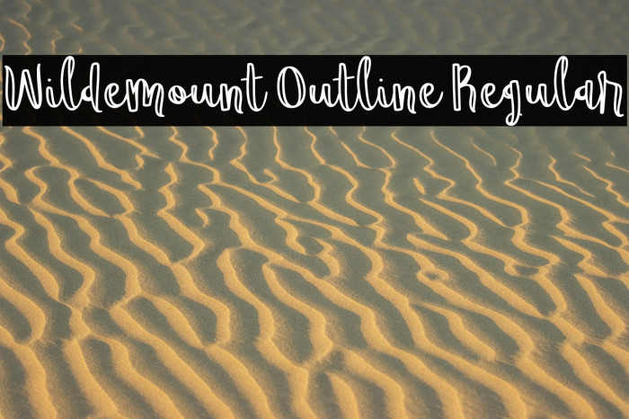 Wildemount Outline Regular Example 2