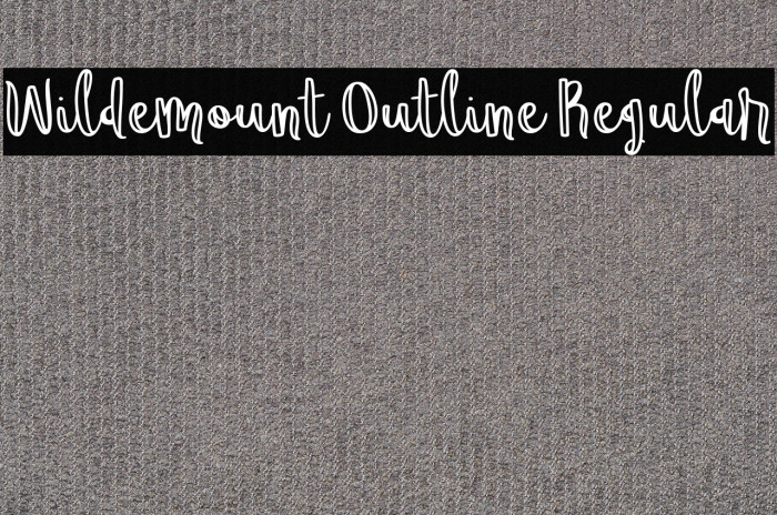 Wildemount Outline Regular Example 3