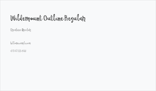 Wildemount Outline Regular Business Card