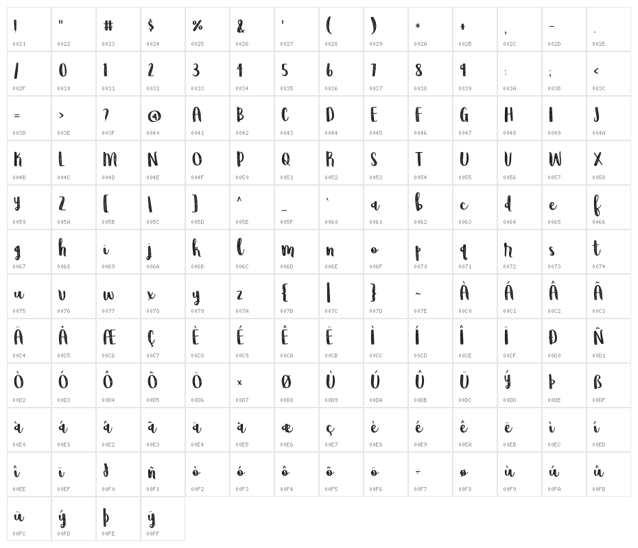 WildemountRough Character Map