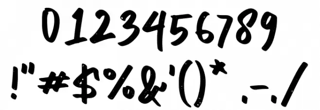 Wilder Artwork Font OTHER CHARS