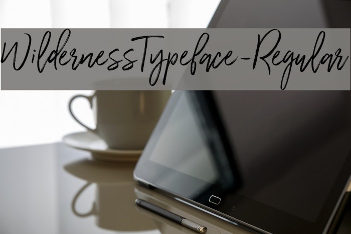 WildernessTypeface-Regular フォント examples