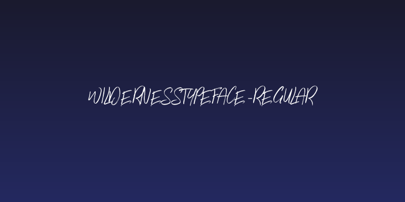 WildernessTypeface-Regular Social Header