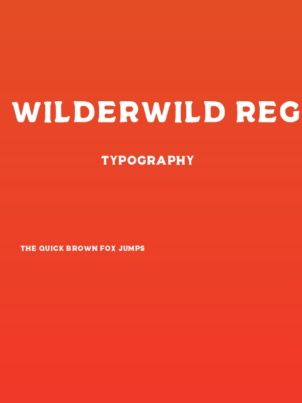 Wilderwild Regular Poster