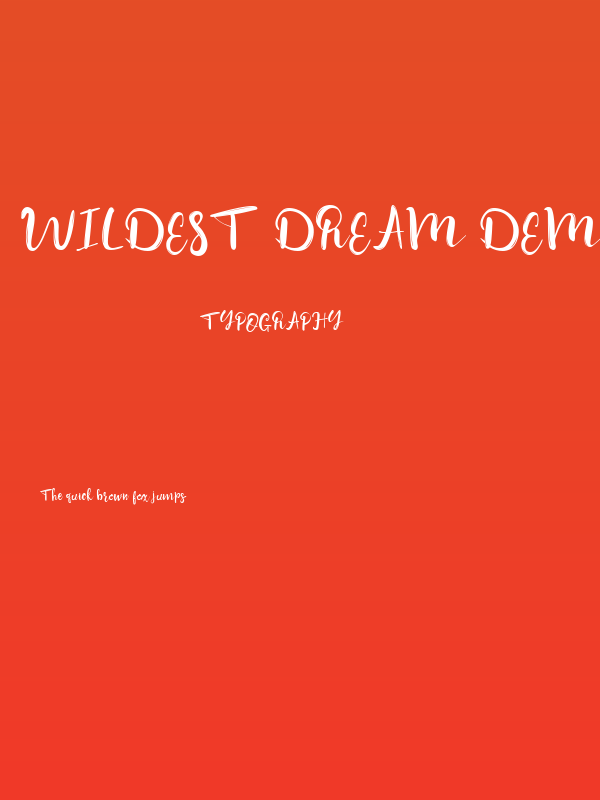 Wildest Dream Demo Poster