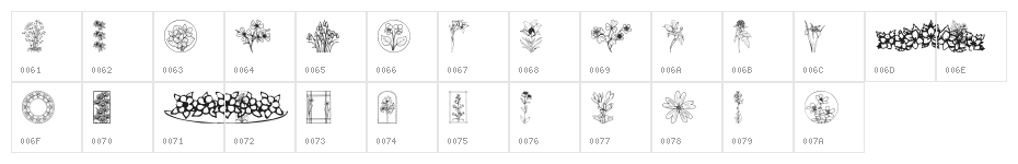 Wildflower II Character Map
