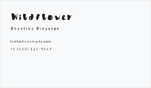 Wildflower Business Card