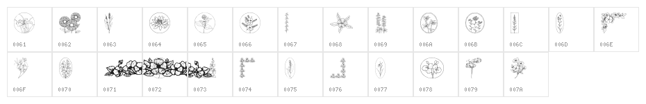 Wildflower Character Map