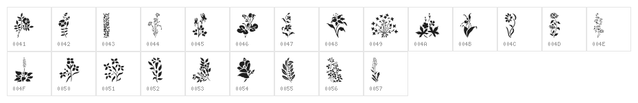 Wildflowers1 Character Map