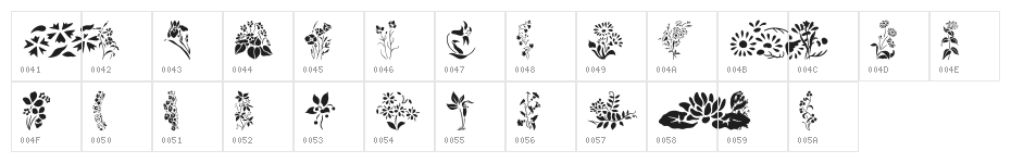 Wildflowers2 Character Map