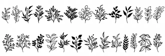 Wildplants Caratteri MAIUSCOLE