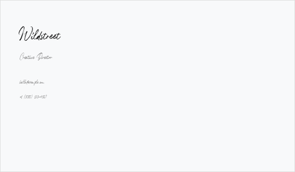 Wildstreet Business Card