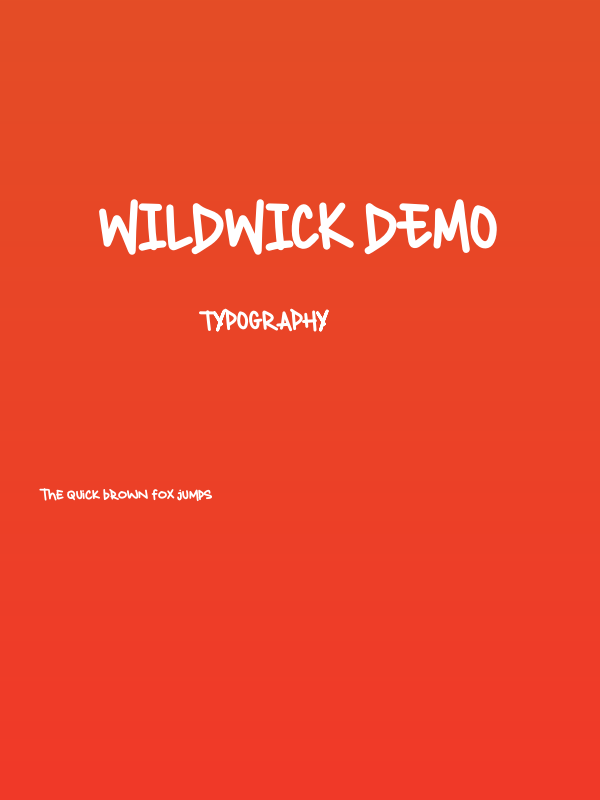 Wildwick Demo Poster