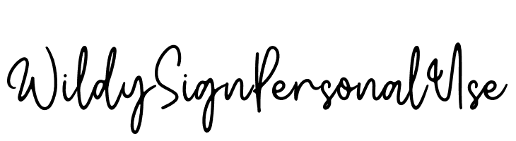 Wildy Sign Personal Use  Fuentes Gratis Descargar