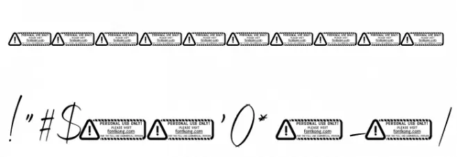 Wildya PERSONAL USE ONLY! Шрифта ДРУГИЕ символов