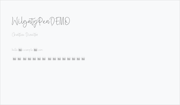 WilgatyPenDEMO Business Card