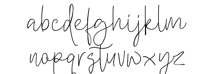 WilgatyPenDEMO Font LOWERCASE