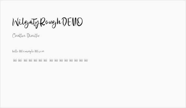 WilgatyRoughDEMO Business Card