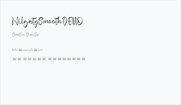 WilgatySmoothDEMO Business Card