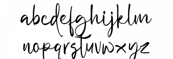 WilgatySmoothDEMO Schriftart Kleinbuchstaben