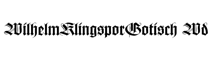 WilhelmKlingsporGotisch Wd Font