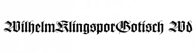 WilhelmKlingsporGotisch Wd  Frei Schriftart Herunterladen
