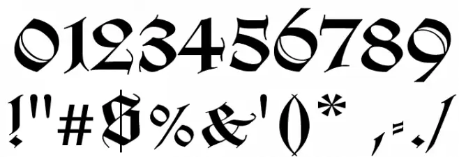 WilhelmKlingsporGotisch Wd Font OTHER CHARS