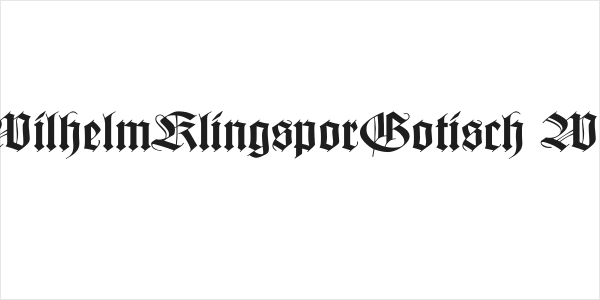 WilhelmKlingsporGotisch Wd Logo