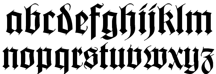 WilhelmKlingsporGotisch Wd Font LOWERCASE