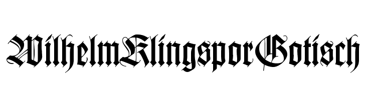 WilhelmKlingsporGotisch Font