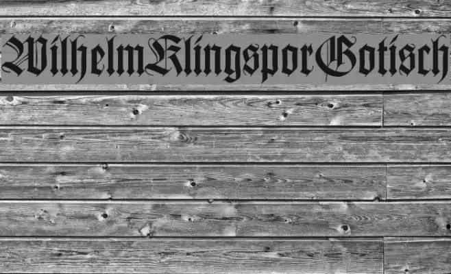 WilhelmKlingsporGotisch Font examples