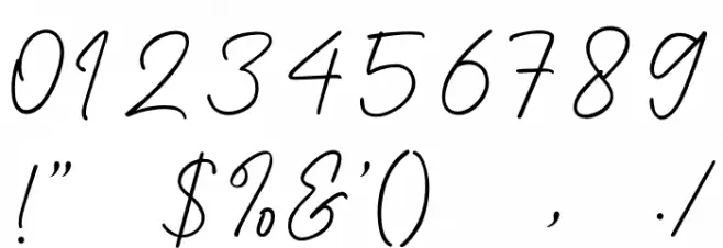 Wiliam Signature Font OTHER CHARS