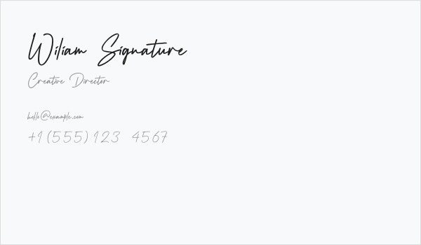 Wiliam Signature Business Card
