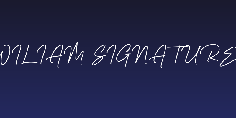 Wiliam Signature Social Header