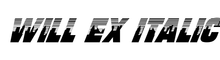 Will Ex Italic  नि: शुल्क फ़ॉन्ट्स डाउनलोड